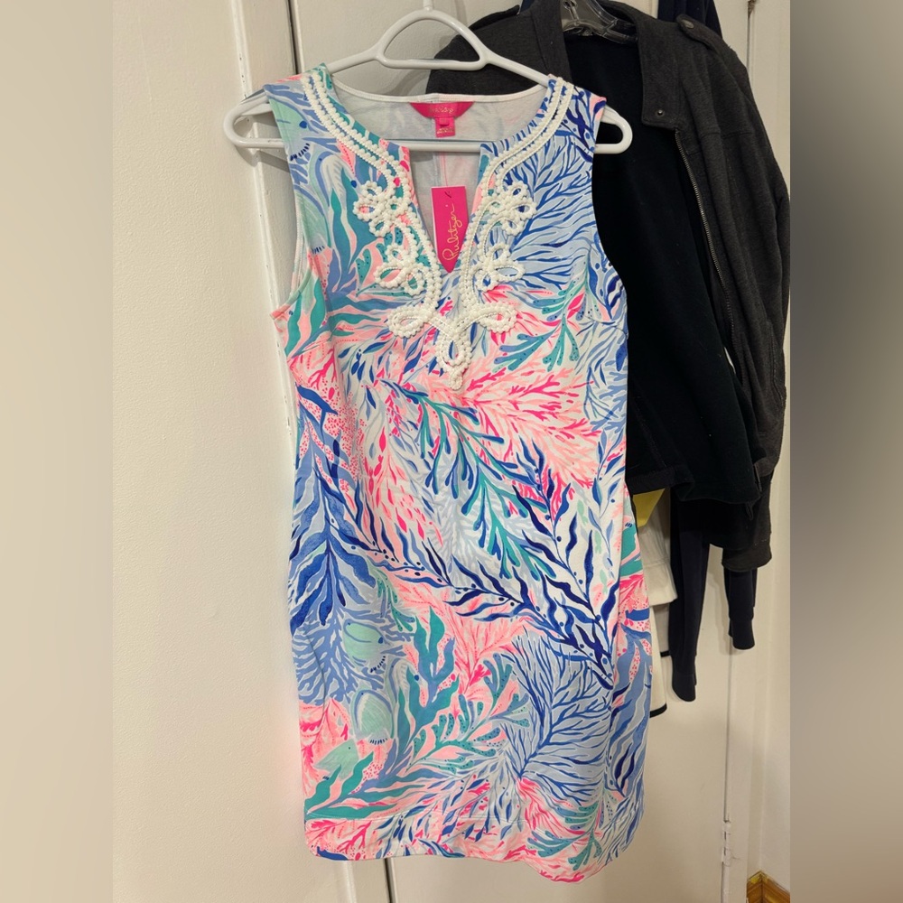 Lilly Pulitzer Harper Shift Dress Coral - Picture 2 of 4